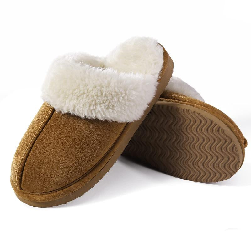 KIDMI Women's Memory Foam Fuzzy Slippers with Waterproof Upper - Trendy Indoor and Outdoor Autumn/Winter House Shoes
