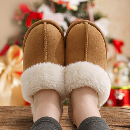 KIDMI Women's Memory Foam Fuzzy Slippers with Waterproof Upper - Trendy Indoor and Outdoor Autumn/Winter House Shoes