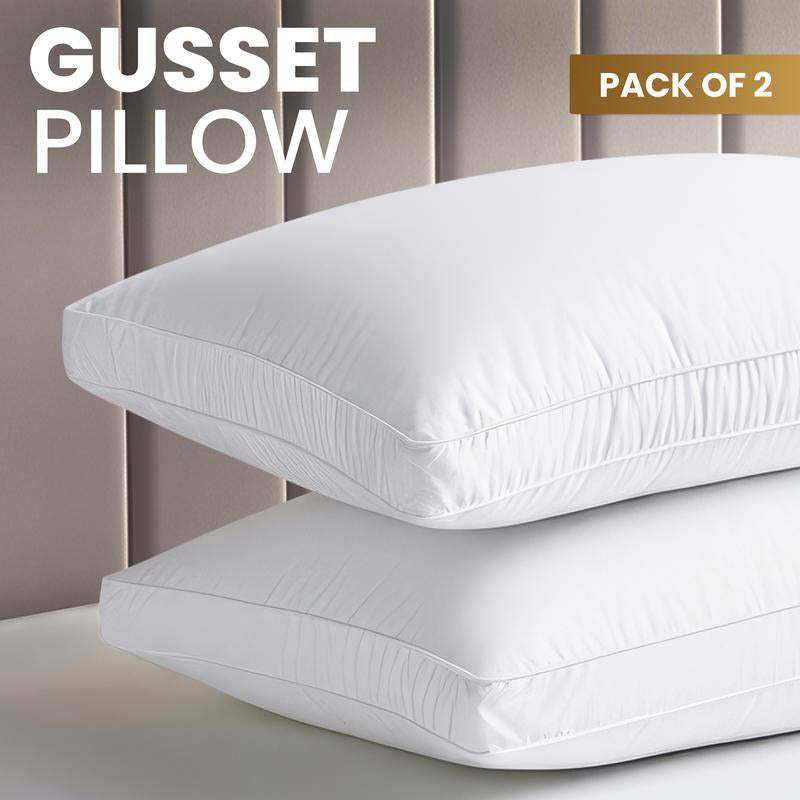 Experience Unmatched Comfort with Utopia Bedding King & Queen Gusseted Pillows - Set of 2 Soft, Durable Memory Foam for Your Best Sleep Yet