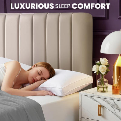 Experience Unmatched Comfort with Utopia Bedding King & Queen Gusseted Pillows - Set of 2 Soft, Durable Memory Foam for Your Best Sleep Yet