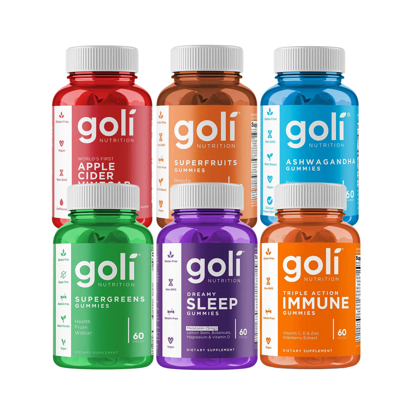 Delicious Goli® Nutrition Gummies Mixed Bundle Pack - Your Tasty Path to Wellness!