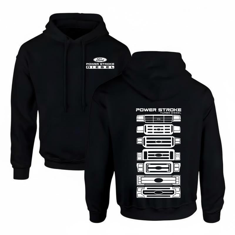 Power Stroke Evolution Dual-Sided T-Shirt for Automotive Enthusiasts - Men's Cotton Tee